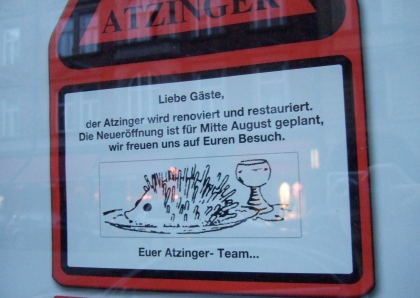 Atzinger Schild Atzinger Schild