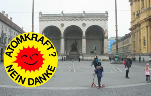 Kundgebung mit The Notwist (Foto/Grafik: muenchenblogger)