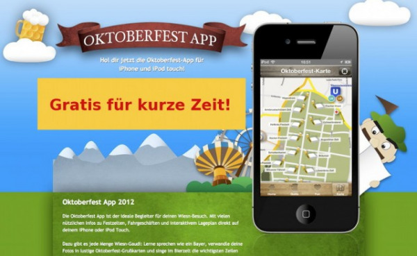 Die neue Oktoberfest-App 2012 ist da! Die Oktoberfest-App 2012: Zum Wiesn-Start für kurze Zeit kostenlos!