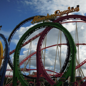 Oktoberfest-Aufbau