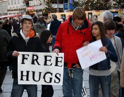 Foto Free-Hugs-Campaign in München